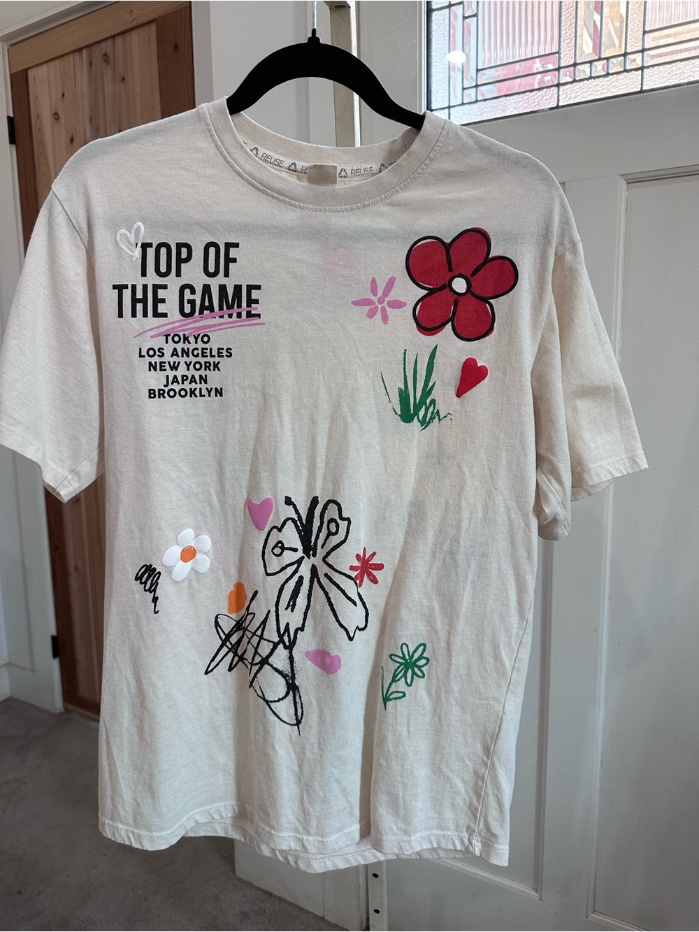 Recycled Threads Doodle Graphic Tee S